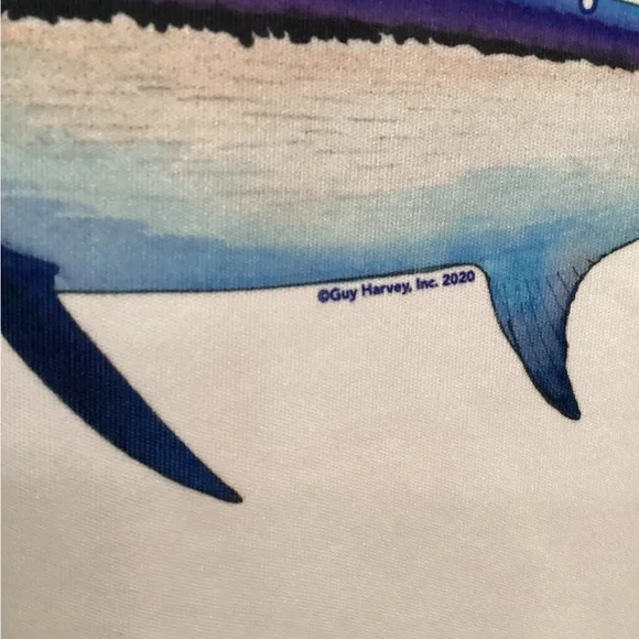 Guy Harvey Long Sleeve “Layered Marlin & Swordfish” Sun Protection Fishing Shirt - Picture 3 of 6